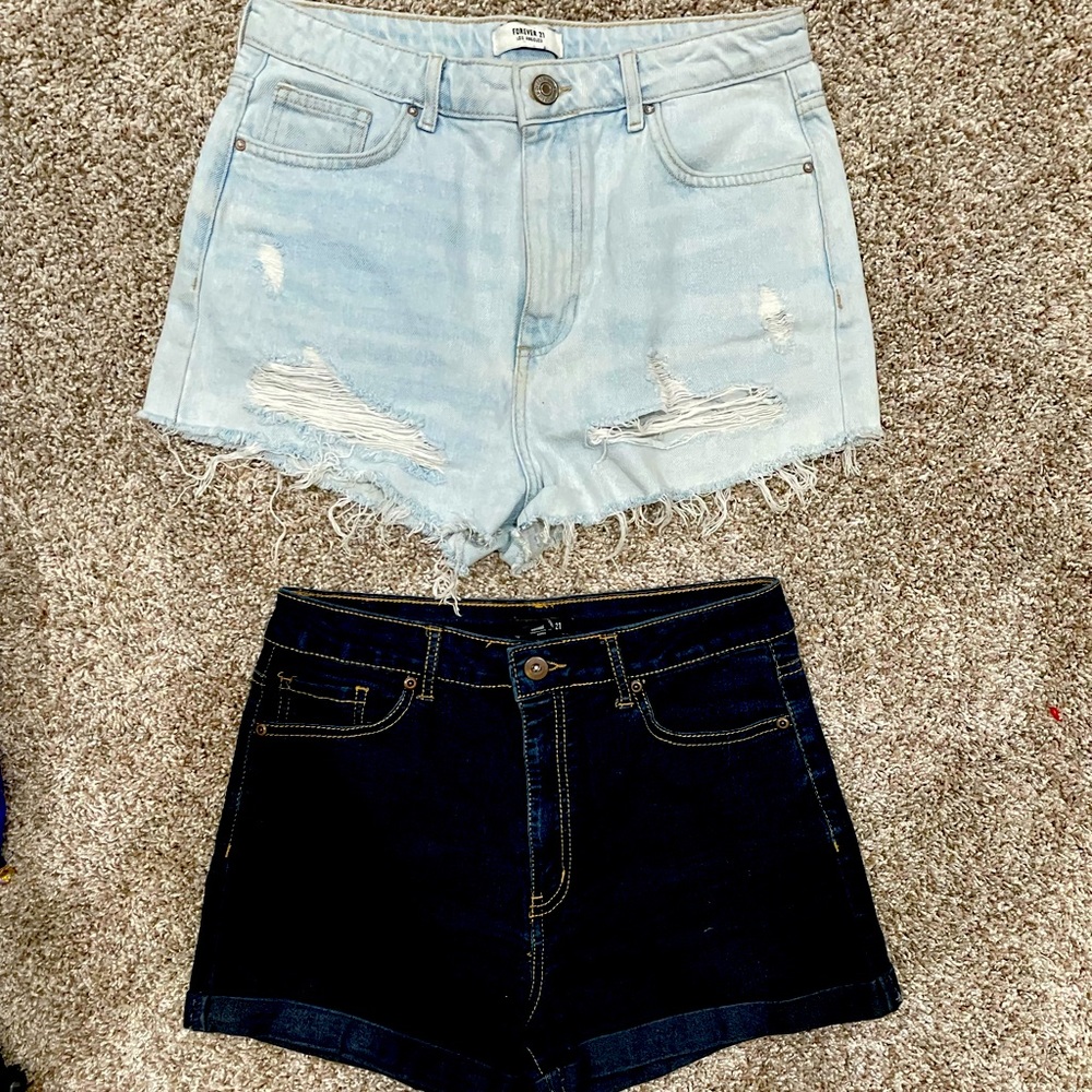Forever 21 high waisted shorts 2 pairs 27, 28